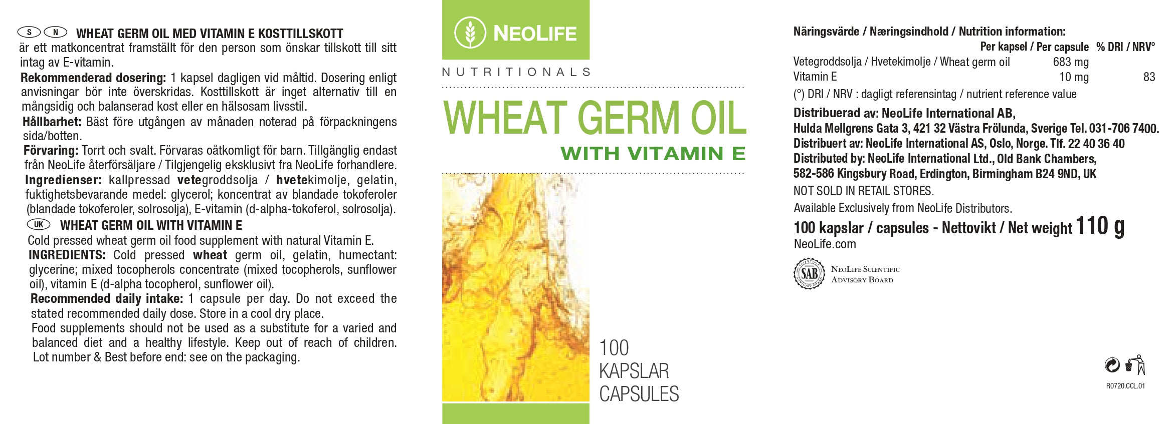 Wheat Germ Oil with Vitamin E